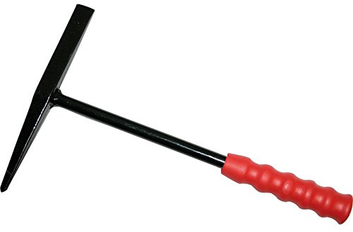 Schweißerhammer 470g Ganzstahl | Schlackenhammer mit Kunststoffgriff | Schweißzubehör zum Schlacke Trennen | Geschmiedeter Schweißerpickhammer | Spitz & flacher Kopf | Materialabtragung