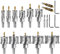 MOLLOM 11 piezas (16-64 mm) Kit de Sierra de Carburo TCT para metal duro, consta de un total de con 5 brocas piloto adicionales y 3 llaves hexagonales