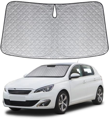 Opaltool Parasol Coche Delantero Plegable Repuesto para Peugeot 308 2013-2021, Coche Sol Sombra Bloquea los Rayos UV en el Interior del Parasol Protector