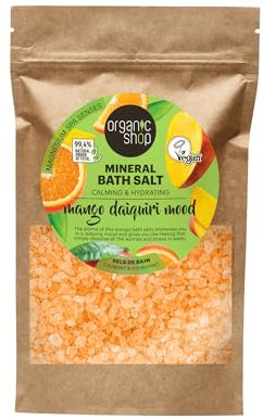 Organic Shop Sal de baño Daiquiri de mango calmante e hidratante, 500 g