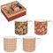 Easy Life COFFRET 4 MUGS 30CL EN PORCELAINE FINE FLEURS DE REVES