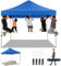 COBIZI Tente de Réception Pliante 3x3m Robuste sans Parois Latérales, Chapiteau de Fête Extérieur Commercial Facile à Monter, 3 Hauteurs Réglables avec Sac de Transport à Poignée, Bleu
