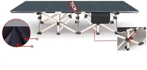 Liege, Klappbett, erweitertes Einzelbett, Büro, Freizeit, Nickerchen, Outdoor, tragbar, Strand, Sonnenliege, Krankenhaus, Begleitbett, Belastung 300 kg (B)