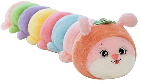 champracer Regenbogen Alphabet Raupe Puppe,Kuscheltier Raupe Plüschtier Regenbogen Raupe Plüsch,Weiche Raupen Kuscheltier Spielfigur Plüsch, Regenbogen Raupe Plüsch Spielzeug (70cm)