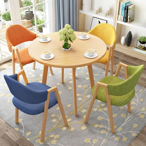 FREUPGU Küchentisch klein, Kleiner Besprechungstisch, küchentisch mit stühlen, Esstisch Mit 4 Stühlen Set, Esstisch-Set für Esszimmer,Café und kleine Räume