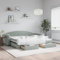 Sufrk Tagesbett Ausziehbar mit Schubladen Hellgrau 90x200 cm Tagesbett Ausziehbar Bett Mit Stauraum Bett Zum Ausziehen Bett Mit Schubladen Samt - 3197349