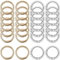 30 Stück Mini Karabiner Karabinerhaken Rund 19mm Klein Schlüsselring Keyring Federspaltringe Taschenringe O-Ring Zinklegierung für Bastelarbeiten DIY Handwerk Machen Anhänger (Silber und Gold)
