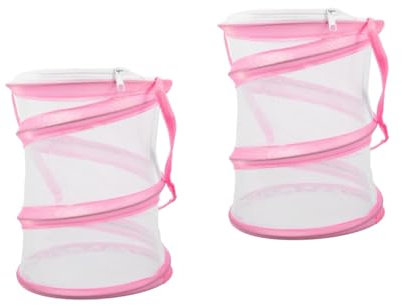 PHENOFICE 2st Insektenkäfig Schmetterlinge Lebensraum Monarchfalterkäfig Insektenschutznetz Behälter Für Insektenzucht Schmetterlingsnetz Brutkäfig Für Schmetterlinge Käferkäfig Rosa Stoff