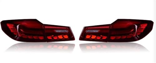 Auto Rückleuchten für BMW 5 Series G30 G38 2018 2019 2020, Auto Heckleuchte Rücklicht Rückleuchte Baugruppe Links Rechts Rücklichter Gehäuse Ersatz Zubehör,A-red
