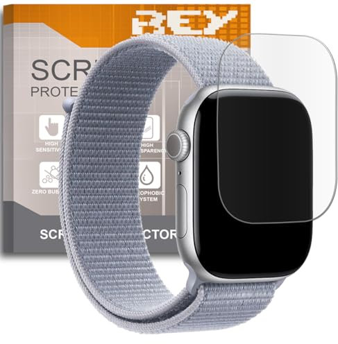 REY 6X Protector de Pantalla para Apple Watch Series 10 42MM, (Pack 6)