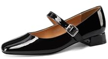 QUEEN HELENA Ballerine con Cinturino Scarpe Basse Eleganti Donna ZM9902 (Nero, Sistema Taglie Calzature EU, Adulto, Donna, Numero, Media, 35)