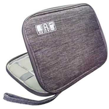 RORFFK Uhrenarmband-Box für Apple Watch-Armbandgehäuse, Datenkabel, Reise-Smartwatch, Armband-Aufbewahrungstasche, Box, Uhren-Organizer(Gray)