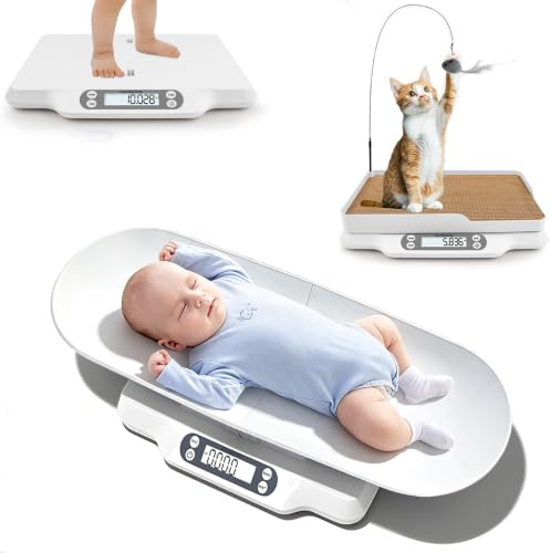 Baby Scales Digital Pet Scales for Weighing, Multi-use Baby Weighing Scales | with 2 Detachable Tray, for Babies, Pets, Cat, Dog, 30 kg Baby Scales with Hold Function| Capacity up to 30KG/ 66 lbs