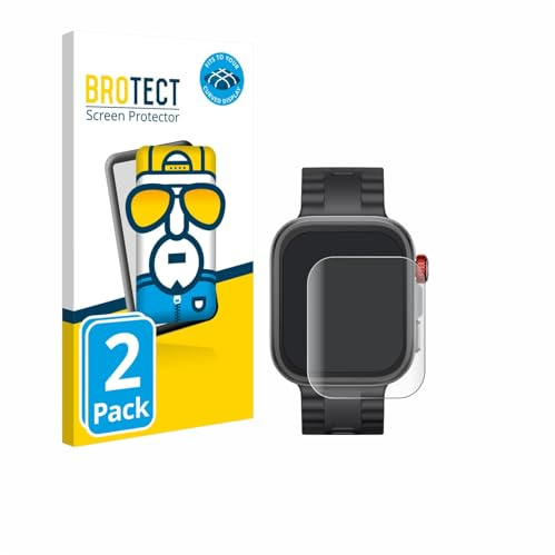 BROTECT 2 Stück Full-Cover Schutzfolie für Huawei Watch Fit 4 Pro Full-Screen Displayschutz-Folie [3D Curved, Anti-Fingerprint, Kristall-Klar]