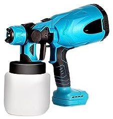 Pistola de Pintura, Pistola pulverizadora de pintura eléctrica inalámbrica, 800ml, esterilización doméstica, pulverizador portátil for batería de 18V(No Battery)