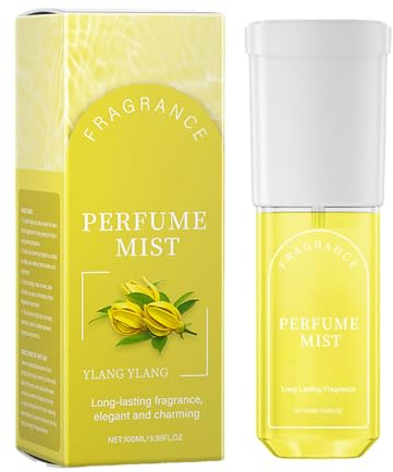 Ylang Ylang Ylang - di profumo floreale da 100 ml per le donne, fragranza leggera e resistente | spray per il corpo amichevole per la pelle, elegante bottiglia portatile,