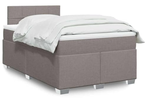 WSJHUHK Möbel, Betten & Zubehör, Betten & Bettrahmen, Boxspringbett mit Matratze, Taupe, 120 x 190 cm, Stoff