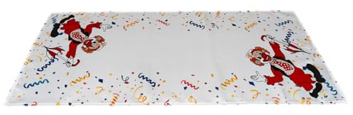 texpot Tischläufer 40 x 90 cm Druckmotiv Clown mit Schirm Tischband