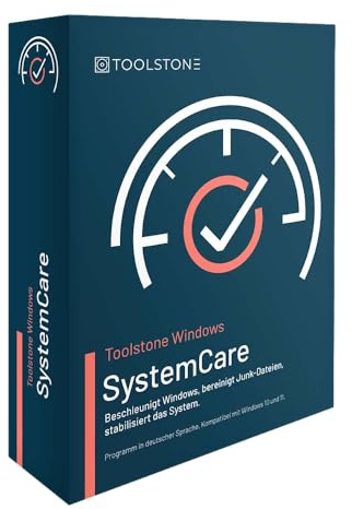 Toolstone System Care | PC-Reinigung, Optimierung & Systemwartung | Für Windows | 3 Geräte | 1 Jahr | Aktivierungscode per E-Mail