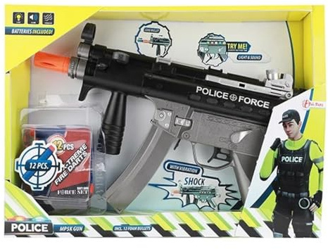 Toi-Toys Politie Blaster + Licht en Geluid + 12 Darts