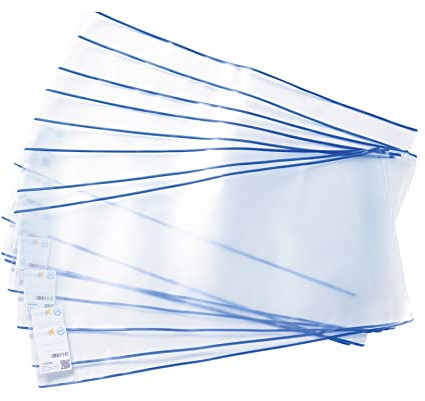 HERMA 7285 Buchumschläge 28,5 x 54 cm HERMÄX Classic, 10 Stück, Buchhüllen mit Beschriftungsetikett & Kantenschutz aus abwischbarer Polypropylen-Folie, Buchschoner Set für Schulbücher, transparent