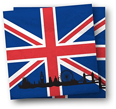 Everflag Party-Servietten Großbritannien mit London Skyline