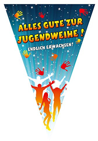 1 Wimpelkette Alles Gute zur Jugendweihe, 10 Meter