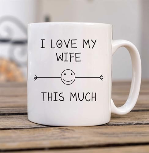 60 Second Makeover Limited I Love My Wife This Much Mug Husband Valentines Birthday Gift Christmas Novelty Humour Funny