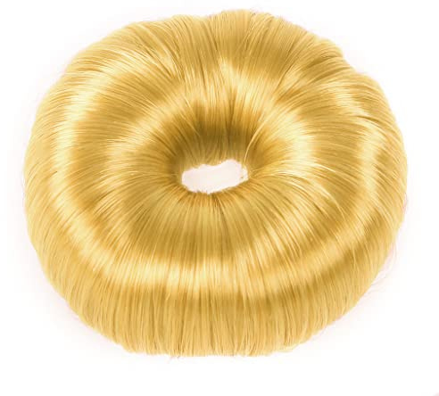 QHP Duttkissen Donut Deluxe Knotenrolle Haarknoten Knotenring blond braun schwarz (Blond)