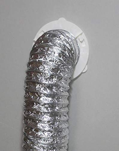 Schnellverbinder für Trockner mit Abzug-zu-Wand-Verbindung, für Trockner-Lüftung, 15,2 cm, Weiß