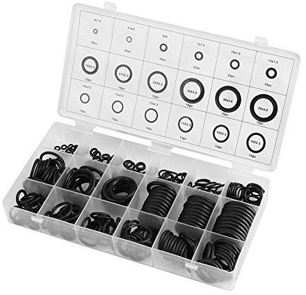 Broco Sanitärdichtungen Sortiment, 279Pcs/Kit 18 Größen Gummi O-Ring Sortiment Set Hydraulische Sanitärdichtungen Dichtungssatz