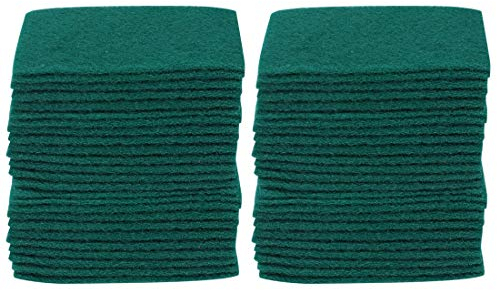 sourcing map 50uds Estropajo Estropajo Anti-Arañazos Estropajo Esponja Estropajo Almohadillas 6X4 para Estropajo Cocina, Lavavajillas, Verde 1