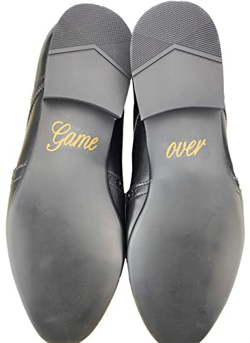 Schuhsticker Game over - 13 Farben wählbar - Hochzeit Schuhaufkleber Farbe wählbar - Aufkleber für Schuhe
