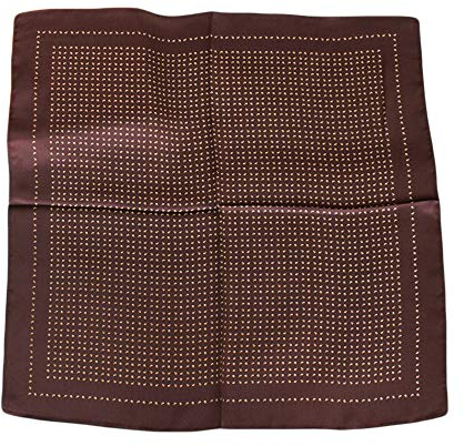 UK_Stone Herren Paisley Muster Bandana Halstuch 100% Seide Krawatte Anzug Taschenhandtuch Multifunktionstuch 50 * 50cm (Z_Pattern #3 Kaffee)