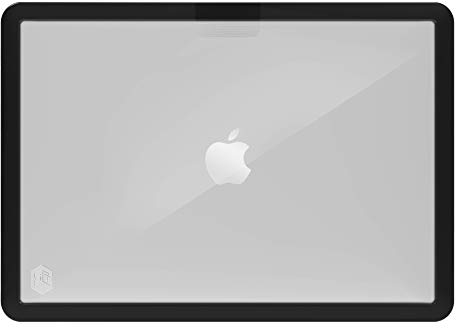 STM Bags Dux Case Schutzhülle für Apple MacBook Pro 13,3 (2019-2022) - schwarz/transparent (Transparente Rückseite, Gummifüße, Präzise Aussparungen für die Anschlüsse)