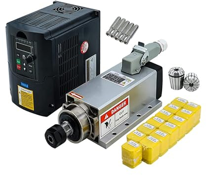 Motore mandrino CNC 2.2kw 2200w 220v 400hz 24000rpm mandrino raffreddato ad aria con 2.2KW VFD +13 pinze ER20 PCS (1-13mm)