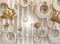 ABSTRAKT DESIGN Fototapete VLIES-300x223 cm (2019A)-Gold Blumen Rosen Orchidee Pflanzen Wandtapete-Inkl. Kleister-Vliestapete Bild Dekoration Wand-Dekor Moderne Motiv-Tapete Panorama Poster XXL