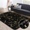 Btargot Weicher Metallic-Teppich für Kinderzimmer, Prinzessin, Prinz, Schloss, Spiel, modern, bunt, abstrakt, rutschfest, flauschig, rechteckig, Plüsch, Samt, Heimdekorativer Teppich (schwarz, 17,7 m)