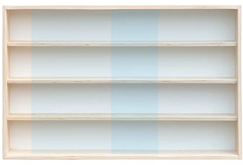 Alsino Holzvitrine Vitrine Setzkasten Regal Kiste Mit Scheiben zur Aufbewahrung für Edelsteine Modellautos Länge 40 cm - 150 cm, (V-07.80)
