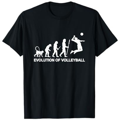 Evolution of Volleyball für einen Volleyballspieler T-Shirt