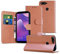 Leather Wallet Cover with Card Slots [Shockproof] [Magnetic Closing] Flip Wallet Cover Case Compatible with Nokia 2.3 (2019) TA-1206 / TA-1214 / TA-1211 [Rose Gold]