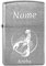Zippo Feuerzeug Chrome Brushed Sternzeichen (Krebs) mit Gravur nach Wunsch - personalisiertes Benzinfeuerzeug