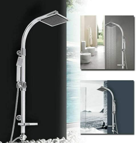 Modern Duschsystem Regendusche Duscharmatur Duschsystem Duschset mit Kopfbrause und Handbrause Brausegarnitur aus 304 Edelstahl Duschgarnitur für Bad - Duschsystem Einfache Montage