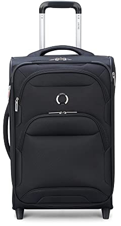 DELSEY PARIS Sky Max 2.0 Softside Erweiterbares Gepäck mit Zwei Rädern, schwarz, Handgepäck 53,3 cm, schwarz, Carry-on 21 Inch, Sky Max 2.0 Softside erweiterbares Gepäck mit Zwei Rädern