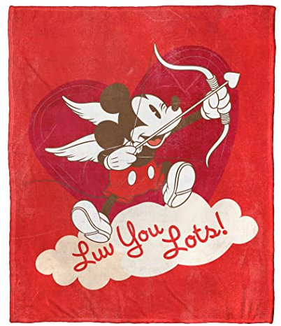 Northwest Silk Touch Überwurfdecke, 127 x 152,4 cm, Mickey Mouse – Cherub Mickey
