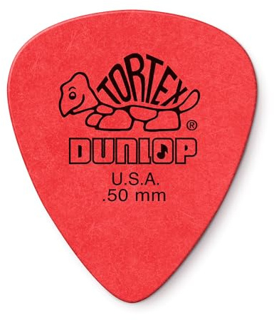 DUNLOP Tortex Standard 0,50 mm rot, Packung mit 24 Plektren (418F050)