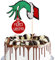 Xsstarmi 1 Pack Merry Christmas Cake Topper with Red and Green Glitter Christmas Cake Pick Merry Christmas Theme Party Sign Cake Decorations Supplies