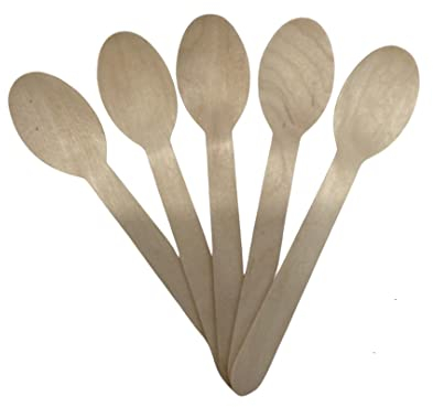 Biodegradable Wooden Spoons - Pack of 100