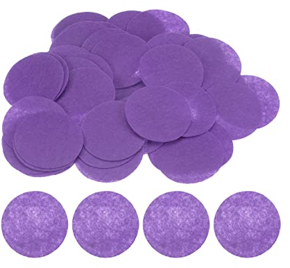 sourcing map 100 Stück Runde Bastelfilz 50mm, Filzkreise Handwerk Filz Pads Vliesstoff Filzkissen für Nähen, DIY Projekt, Bastelarbeiten, Handwerk, Decoration (Lila)