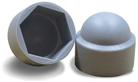 ajile Cache de Finition de Protection et Sécurité pour Vis Écrou GRIS Filetage M4 Clef de 7 mm - Sachet de 50 pièces